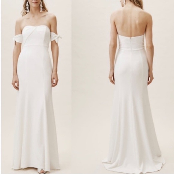 NWT Watters & Watters Delilah Strapless Wedding Dress Maxi Gown White Sz 2 - Picture 1 of 16